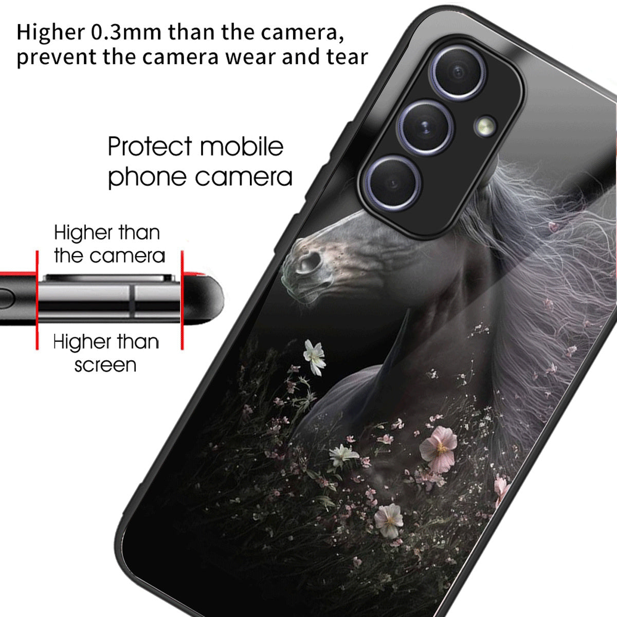 For Samsung Galaxy A34 5G Case Colorful Pattern Tempered Glass Protective Phone Cover For Samsung Galaxy A34 5G Case Colorful Pattern Tempered Glass Protective Phone Cover